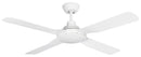 Ventilatore da Soffitto per Esterno con 4 Pale in Abs Ø140 cm 3 Velocità Martec Liberty Bianco