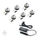 Luce Led 33 mm Orientabile Convertitore 15 W Luce Bianca Naturale Alluminio Opaco 6 Pezzi Emuca