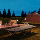 Lettino da Campeggio Pieghevole 187x67x37 cm per Adulti con Cuscino Integrato Grigio   