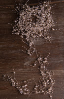 Set 3 Ghirlande con Ciuffetto Mini Perle H180 cm Champagne