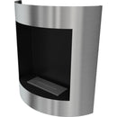 Camino a Bioetanolo da Parete 77,9x81 cm Flig Akron Argento