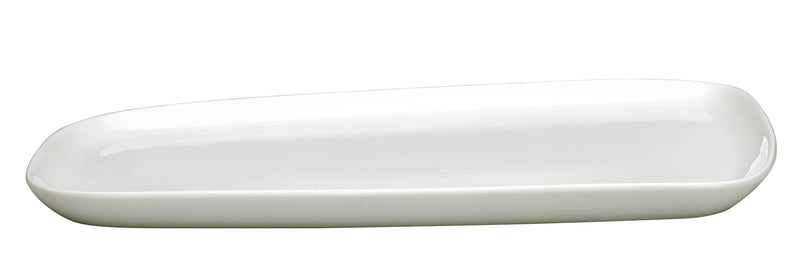 Set 4 Piatti Trapezio 35x23x2 cm in Porcellana Allluminica Kaleidos Aluxina Bianchi