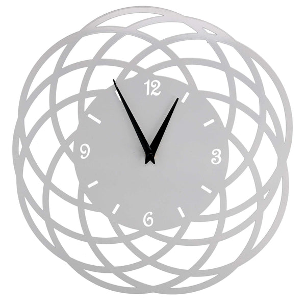 Orologio da Parete Ø40xh2 cm in Metallo Bianco acquista
