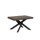 Tavolo Allungabile 140-400x90x77 cm Volantis Noce Telaio Antracite  
