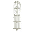 Portapiante ad Angolo 4 ripiani 48x33xh160 cm in Metallo Milena Bianco