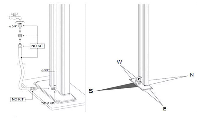 Doccia da Esterno Giardino Miscelatore e Doccetta Arkema Funny Yin Verde Chiaro