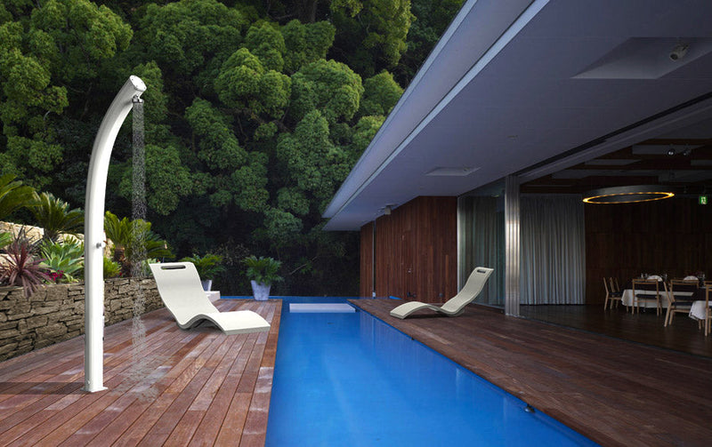 Doccia Solare da Giardino 25L Miscelatore Arkema Jolly Bianco Crema