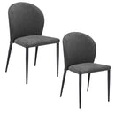Set 2 sedie Imbottite 45x58x86,5 cm In Tessuto Enjoy Lux  Ghibli Grigio Chiaro