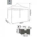 Gazebo Pantheon 3x4,5 m in Alluminio Bianco