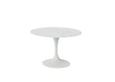 Tavolo Fisso Side 120x120x76 cm Top in Ceramica Marmo Bianco