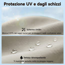Ombrellone da Giardino Inclinabile 2x2 m a 6 Stecche con Manovella in Metallo e Poliestere Grigio Chiaro      