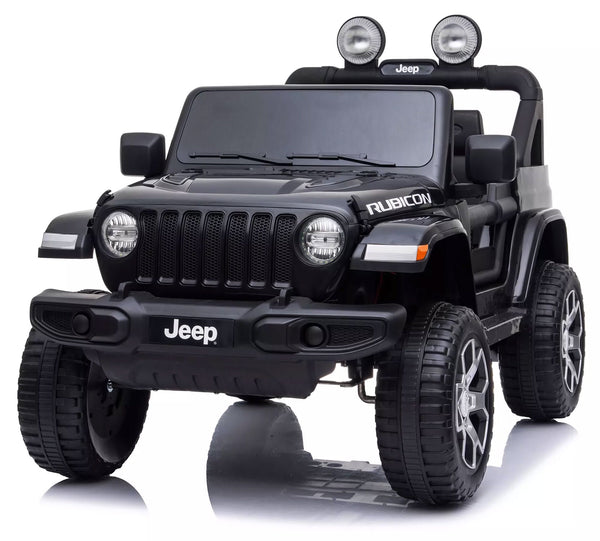Elektroauto für Kinder 12V Mp4 2 Sitze Jeep Wrangler Rubicon Schwarz sconto