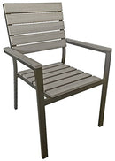 Sedia da Giardino con Braccioli in Alluminio Vorghini Devia Antracite