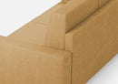 Divano Angolare 6 Posti 286x246x85 cm Sakar in Tessuto Ocra
