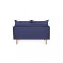 Divano 2 Posti Florin 130x84x51 h cm in Tessuto Blu