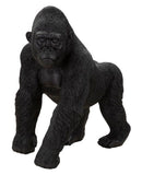 Statua Gorilla 35x37,5x21,5 cm in Poliresina Nero