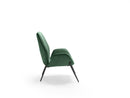 Poltrona da Salotto o da Camera Brandy 73x68x85 cm in Velluto Verde Scuro