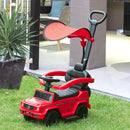 Macchina Cavalcabile a Spinta per Bambini 85,5x40,5x95 cm con Licenza Mercedes Benz G350 Tettuccio e Maniglia in PP Rosso  