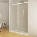 Porta Doccia 1 Anta Scorrevole in Acrilico H185 cm Dorini Bianco Varie Misure