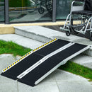 Rampa per Sedia a Rotelle Pieghevole e Antiscivolo 152x73 cm Capacità 272 kg in Alluminio  