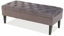 Panca Contenitore 121x51x47 cm in Velluto Soriani Grigio