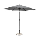 Ombrellone da Giardino con Snodo 6 Stecche Ø270x235h cm Telo in Poliestere Kalife Grigio Scuro 