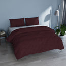 Copripiumino con Sacco e Federe Linea Water Washed Bordeaux