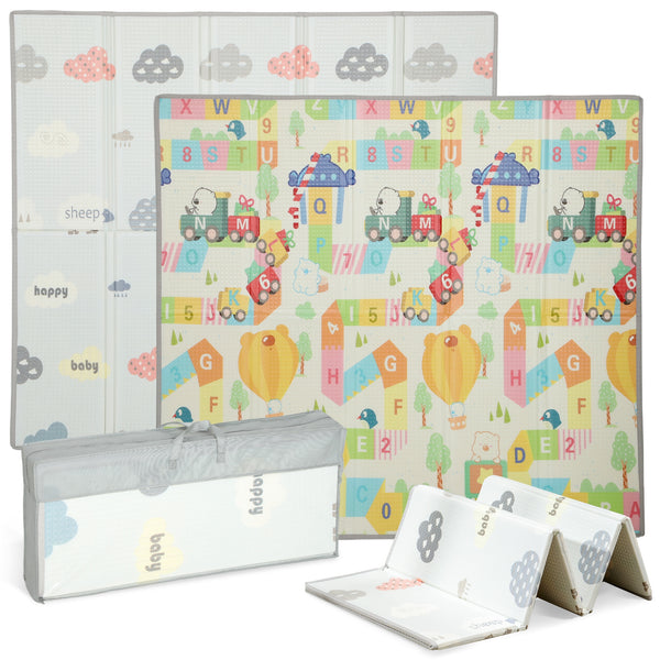 Tappeto per Bambini con Lettere 194x176,5x1,5 cm Superficie Impermeabile in XPE Multicolore acquista