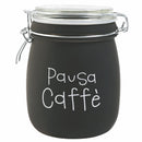 Barattolo Caffè con Scritta Ø10,8x17,3 cm in Vetro con Chiusura in Metallo VdE Tivoli 1996