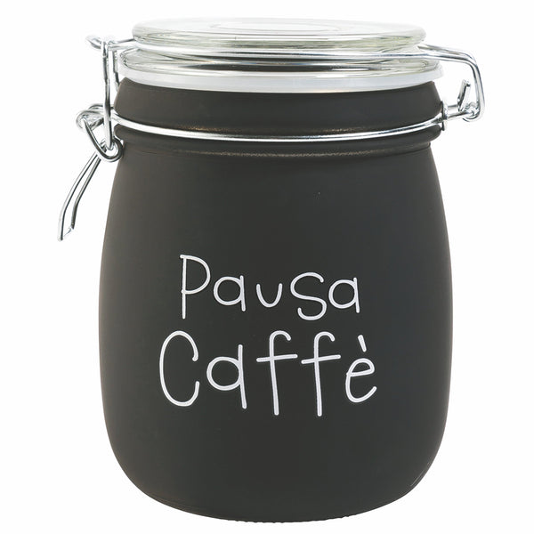 Kaffeedose mit Schriftzug Ø10,8x17,3 cm aus Glas mit Metallverschluss Villa d'Este Home Tivoli online