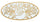 Goldene Krippentafel 120 x 2 x 60 cm aus MDF-Eisen und goldenem Spiegel