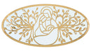 Pannello Nativity Oro 120x2x60 cm in Ferro MDF e Specchio Oro