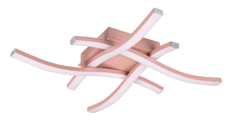 Plafoniera da Interno a LED SMD in Metallo Oro rosa