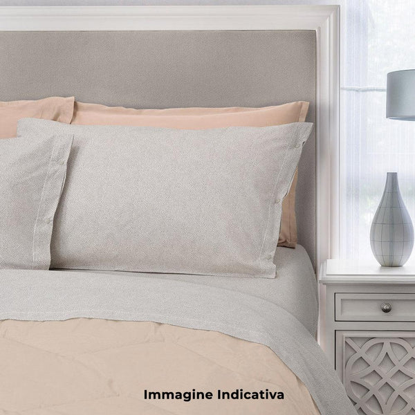 Set aus Baumwolllaken oben und unten mit Cober Burbon Grey Ecken und Kissenbezügen in verschiedenen Größen prezzo