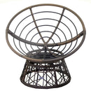 Poltrona da Giardino con Cuscino e Tavolino in Alluminio e Polyrattan  Baltimora Grigio