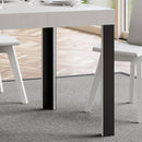 Tavolo 160x90x77 cm Tavolo Linea Fix Bianco Frassino