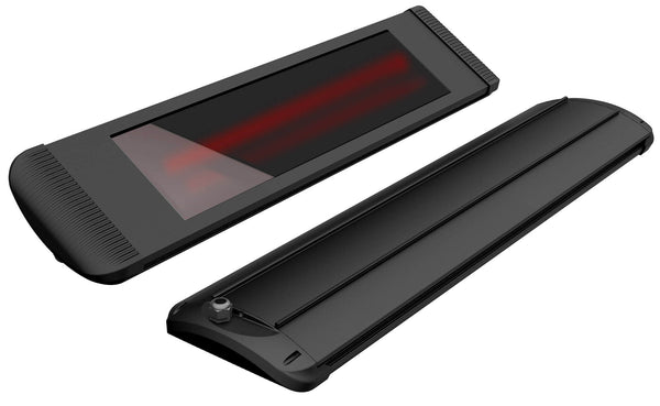 Elektrische Infrarotheizung 93x25x7,5 cm Wand 2400W Moel Aaren Schwarz sconto