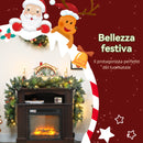 Ghirlanda Natalizia da Interni 180cm con 30 LED Pigne e Bacche      