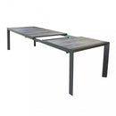 Tavolo Allungabile Portland 175/235x100x75 h cm in Alluminio Taupe