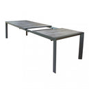 Tavolo Allungabile Portland 175/235x100x75 h cm in Alluminio Taupe
