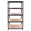 Set 3 Scaffali Senza Bulloni 90x45x180 cm in Acciaio Nero  