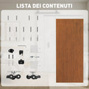 Porta Scorrevole 75x3,5x210 cm con Binario in Alluminio in MDF Effetto Legno Marrone      