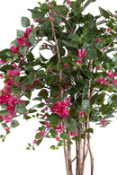 Bouganville 152 cm 252 Fiori Artificiali con Vaso Rosa