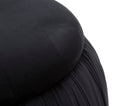Puff Contenitore Paris Nero Ø41x41 cm in Legno Spugna e Poliestere Nero e Oro