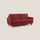 Divano Letto 3 Posti 208x97x96 cm in Tessuto Rosso