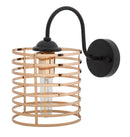 Lampada da Muro Elegant 16x27,5x26 cm in Ferro Nero e Oro