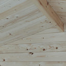 Casetta Box da Giardino per Attrezzi 248x198 cm con Porta Doppia Finestrata in Legno Naturale