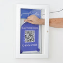 Bacheca con Apertura a Battente 30,1x48,7x2,3 cm in Alluminio con Led Silver