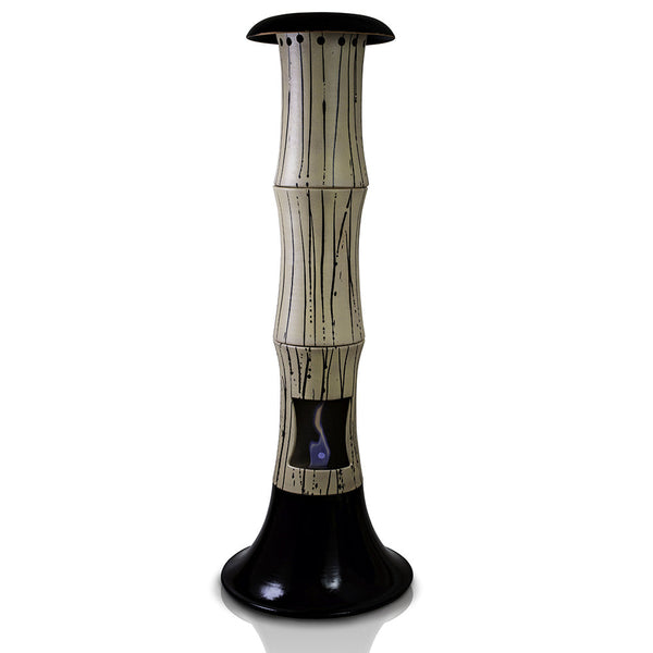 sconto Bioethanol-Bodenkamin aus Keramik 55x15 cm Ferazzoli Canna Cream