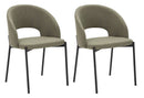 Set 2 Sedie Helsinki 51x80x53 cm in Tessuto Verde/Nero